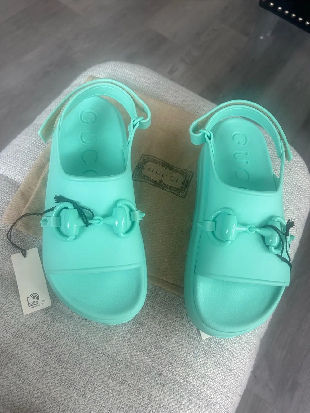 Gucci Platform Slide Sandals with Horsebit Detail